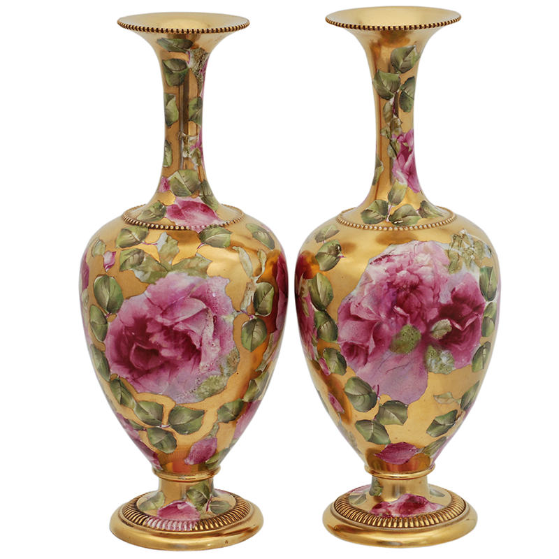 Gold Vase Pair