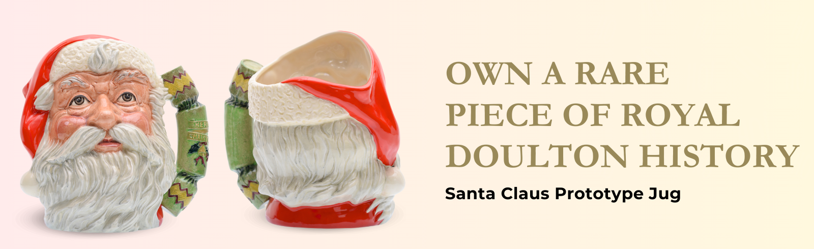 Introducing an Exclusive Royal Doulton Santa Claus Prototype Jug with Christmas Cracker Handle