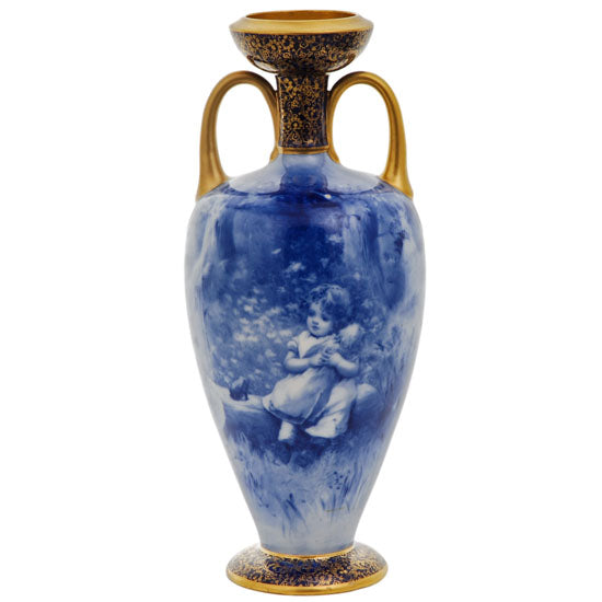 Blue Children Vase