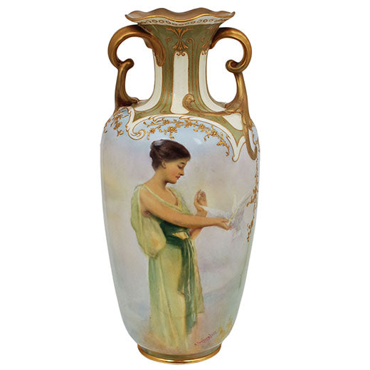 Lady with Dove Vase