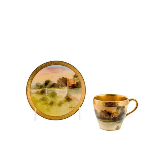 Brown cup & saucer
