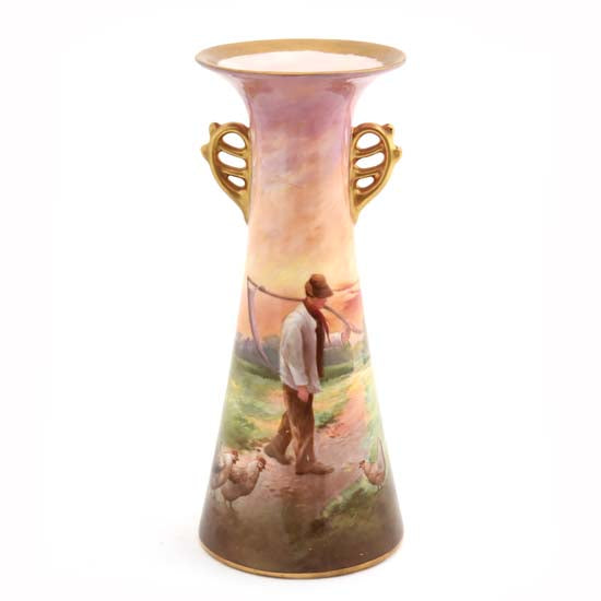 Burslum Farm Scene Vase