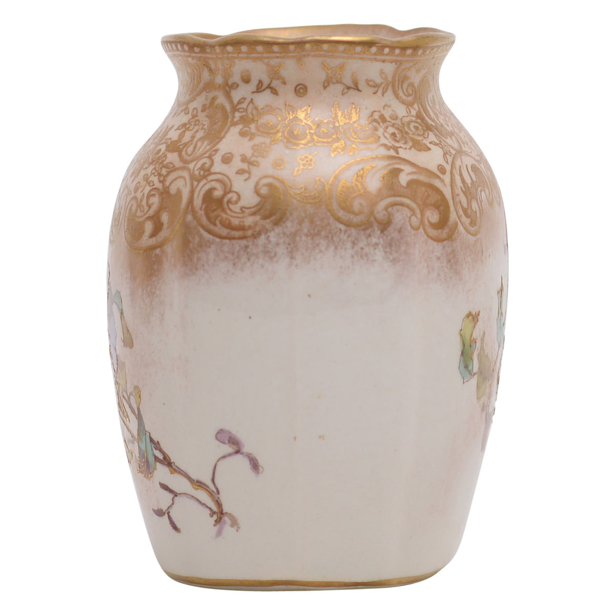 Vase, Burslem  Scroll with Flowers
