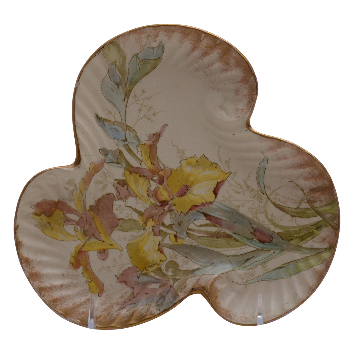 Scallop Dish, Burslem, Floral