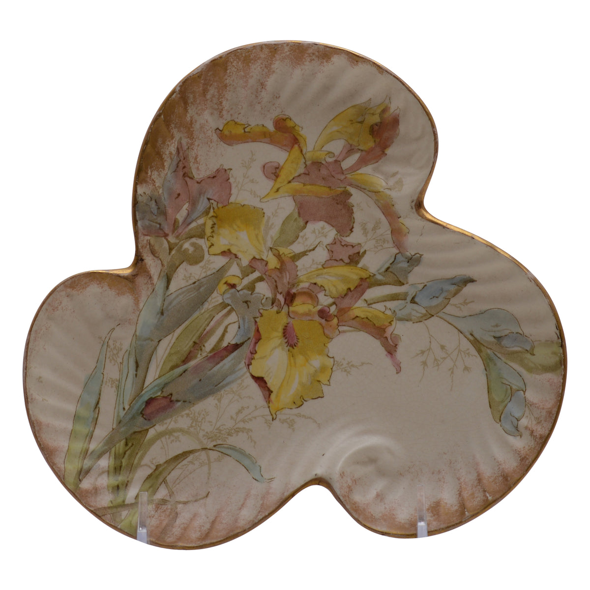 Scallop Dish, Burslem, Floral