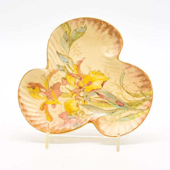 Scallop Dish, Burslem, Floral