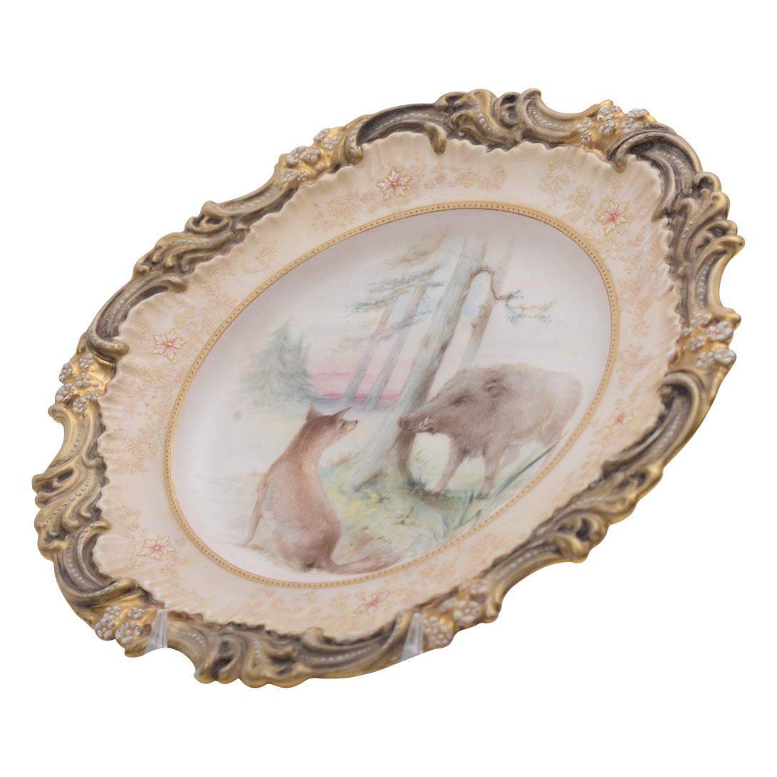 Aesop Fable plate Board and the Fox