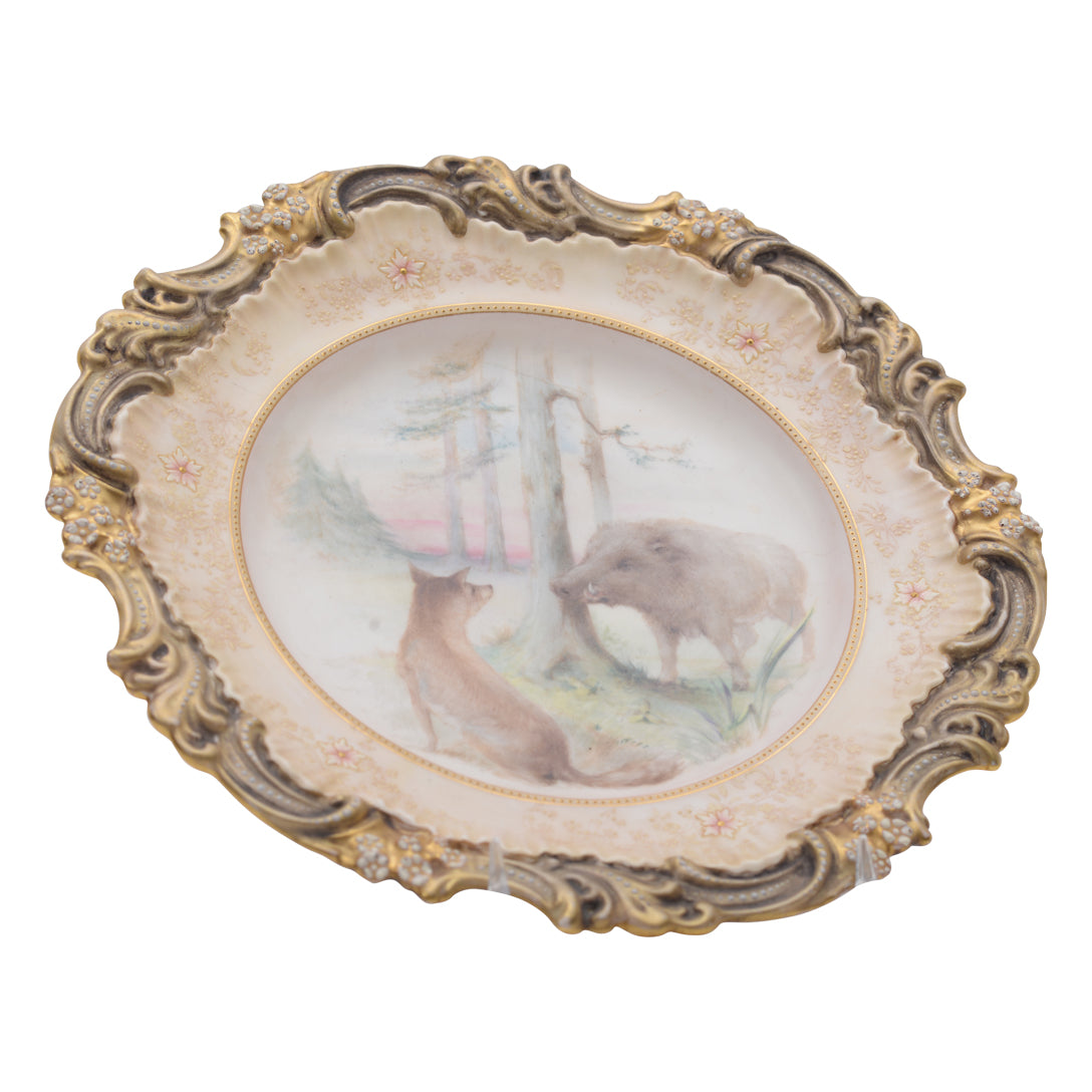 Aesop Fable plate Board and the Fox