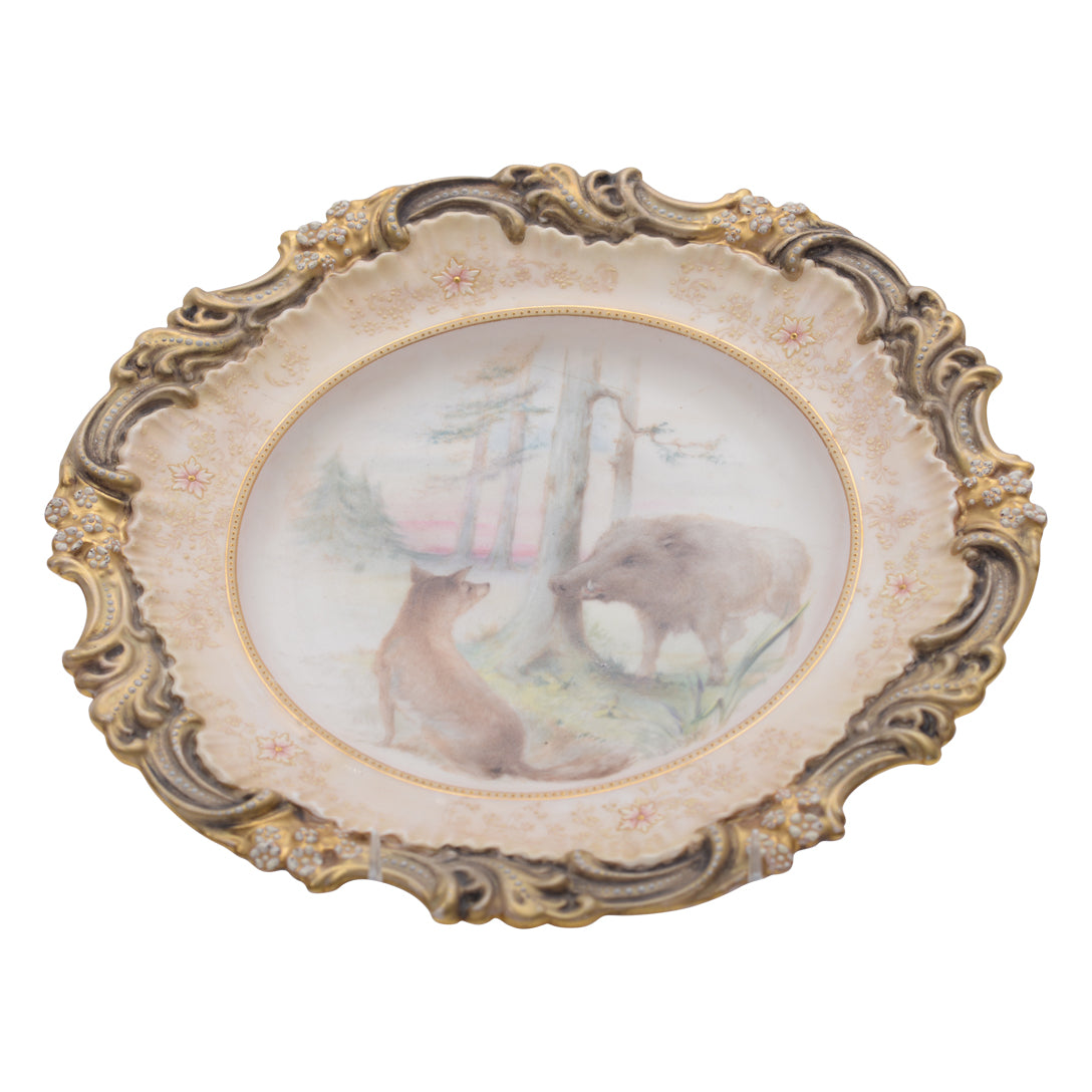 Aesop Fable plate Board and the Fox