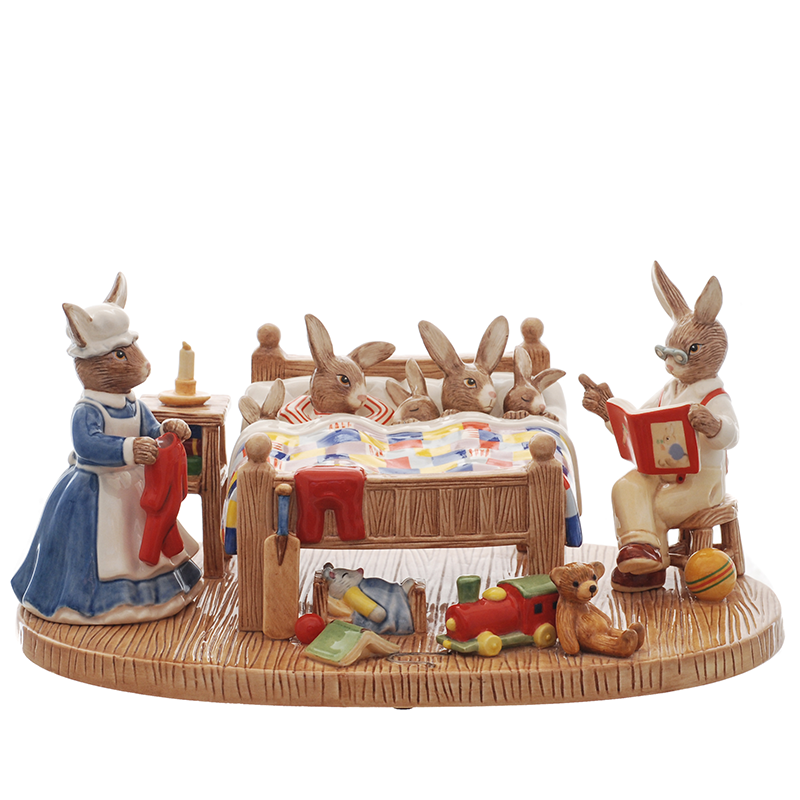 Bedtime Story Bunnykins Tableau