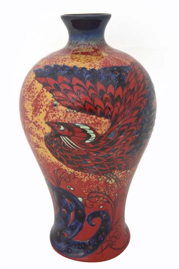Bird of Paradise Vase Flambe