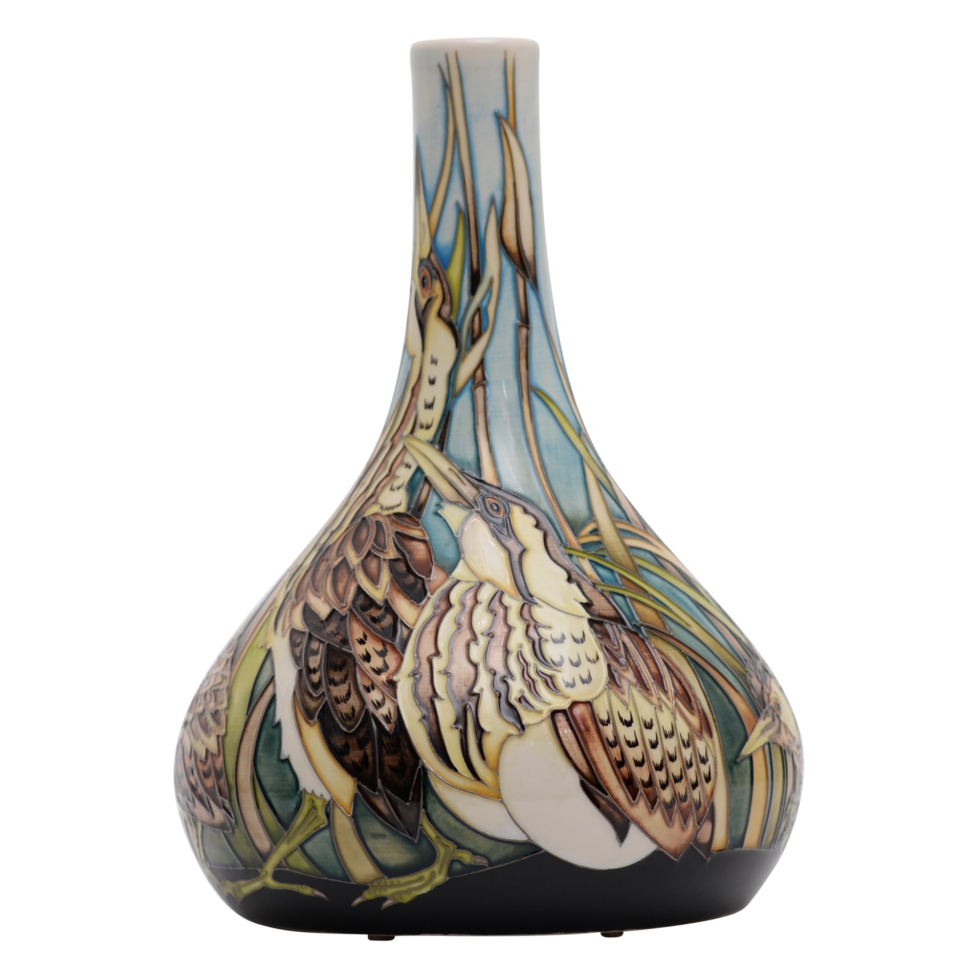 Booming Bittern vase