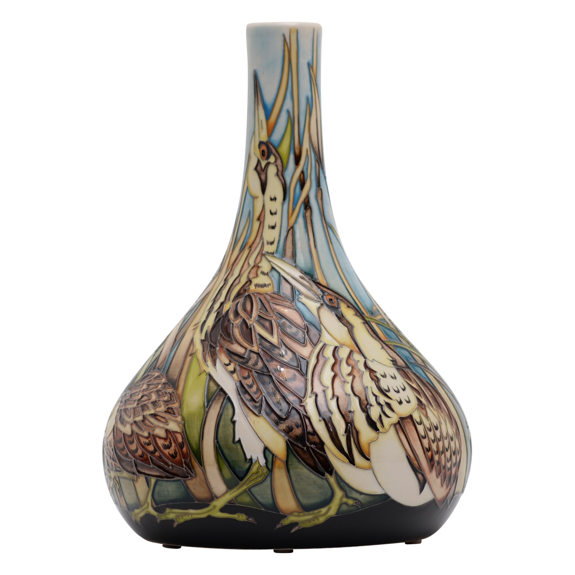 Booming Bittern vase