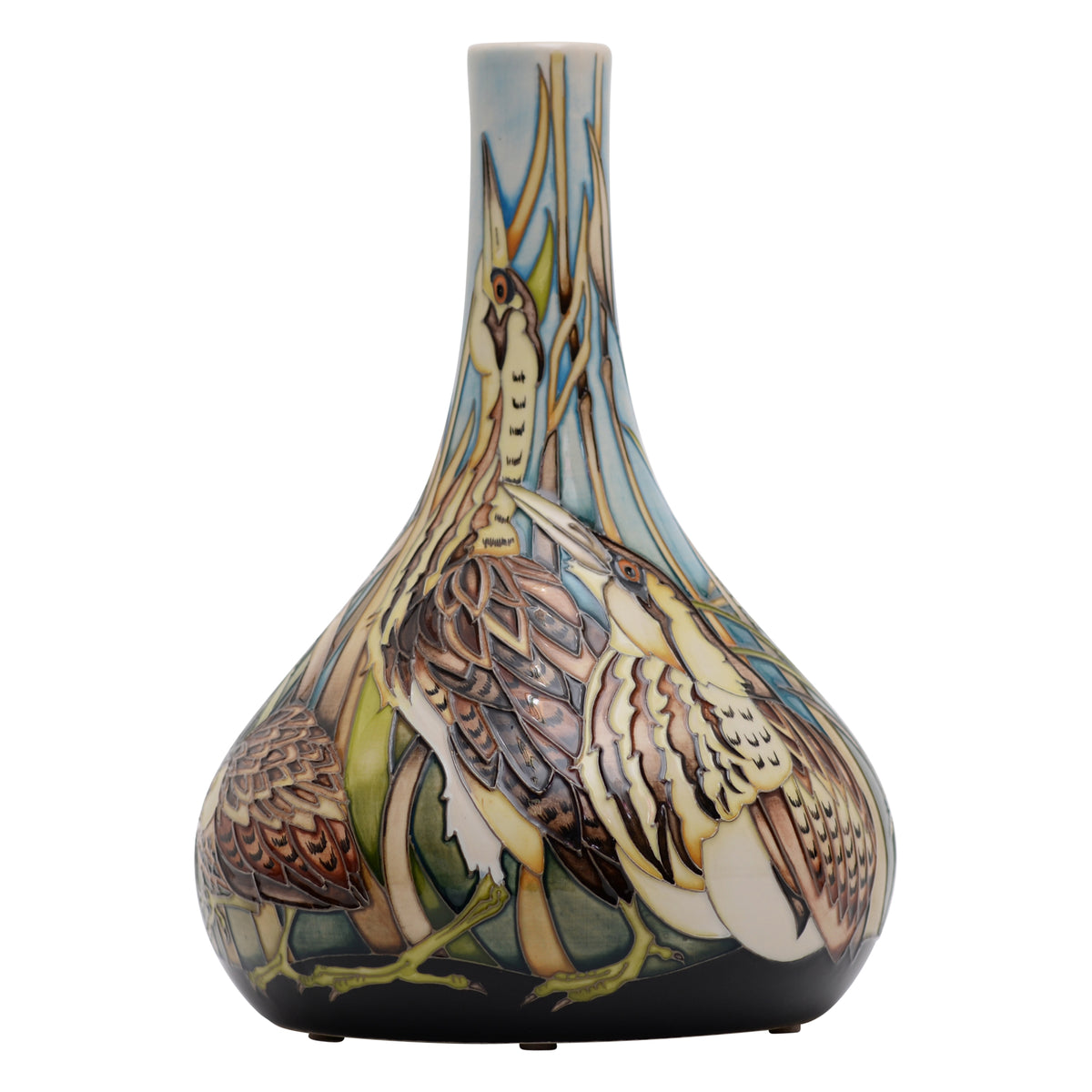 Booming Bittern vase