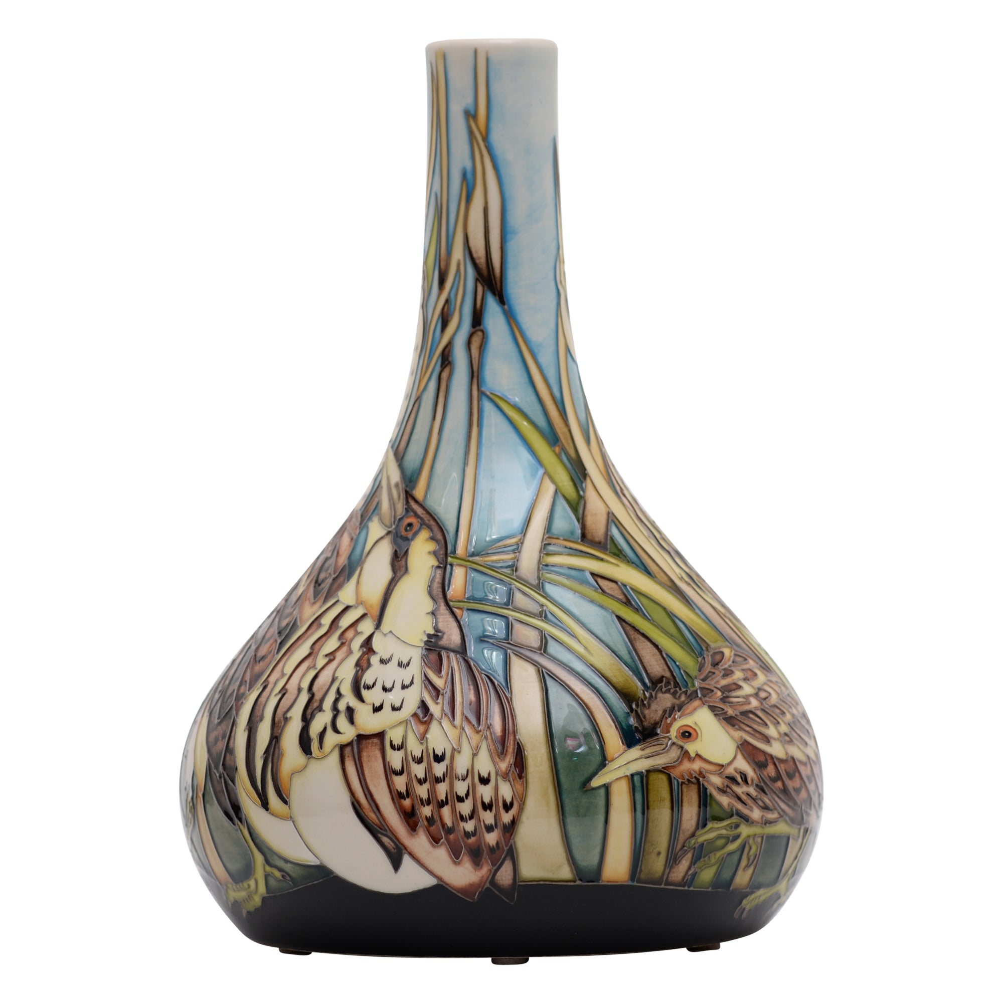 Booming Bittern vase