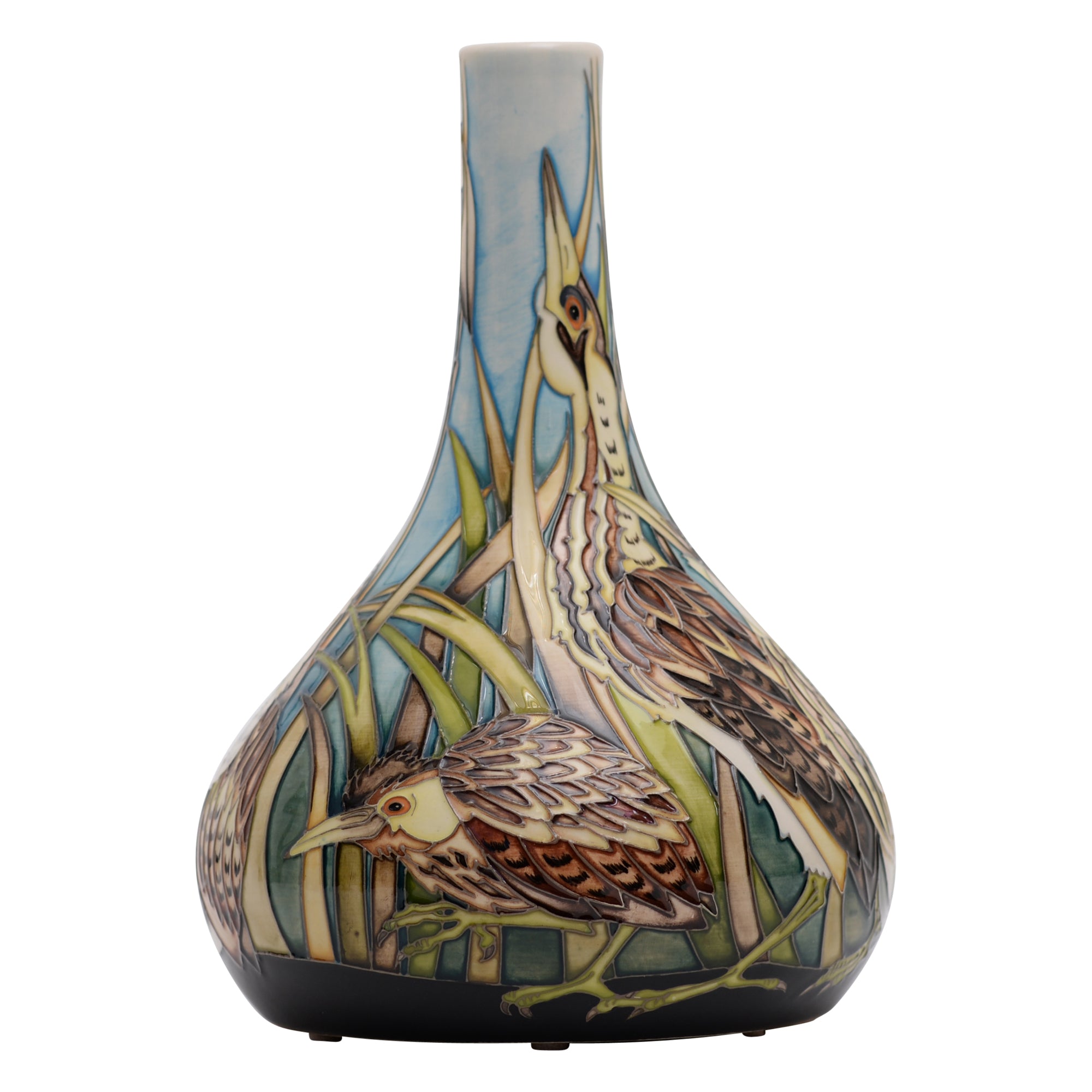 Booming Bittern vase