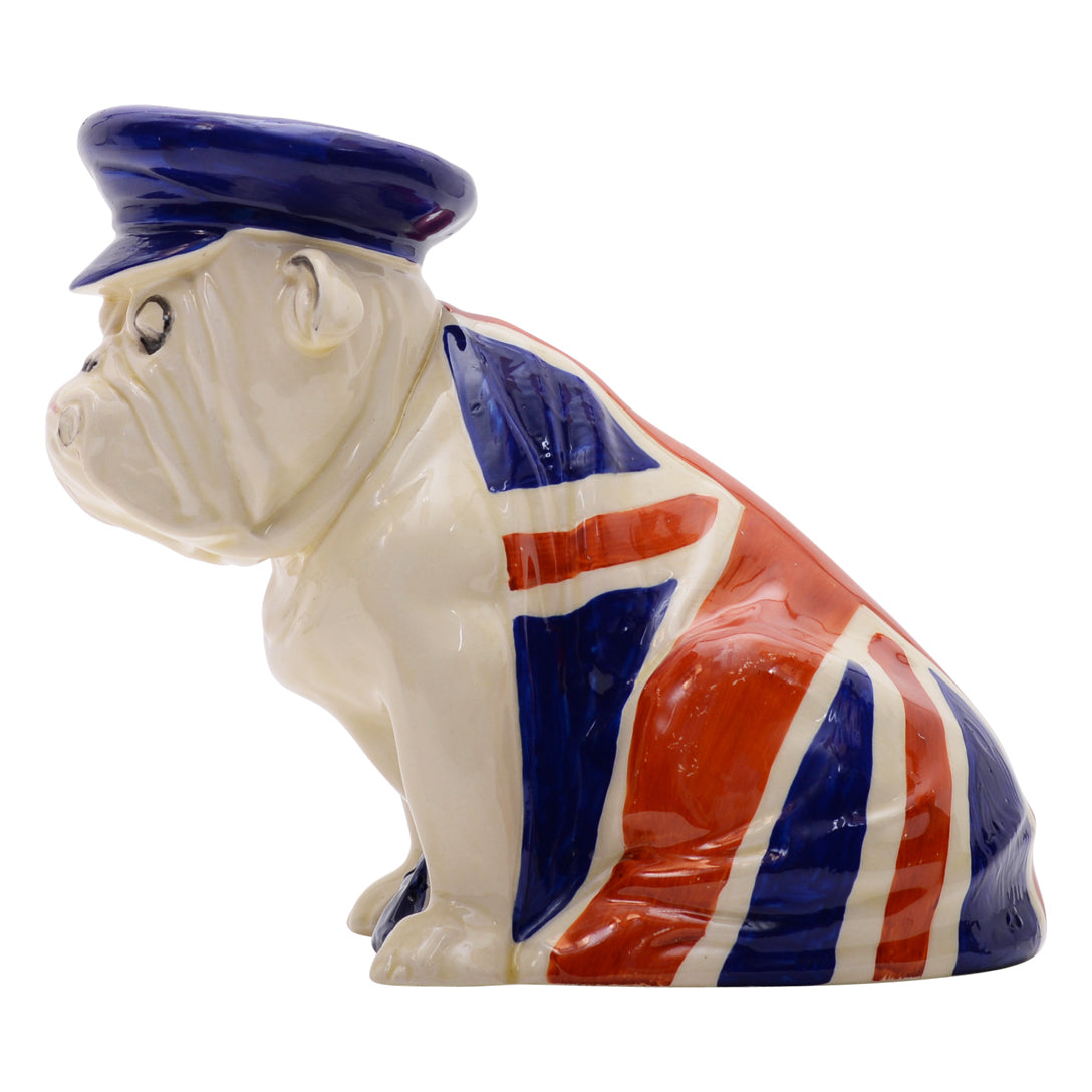 Bulldog Trinity Cap - Flag Large dog sculpture