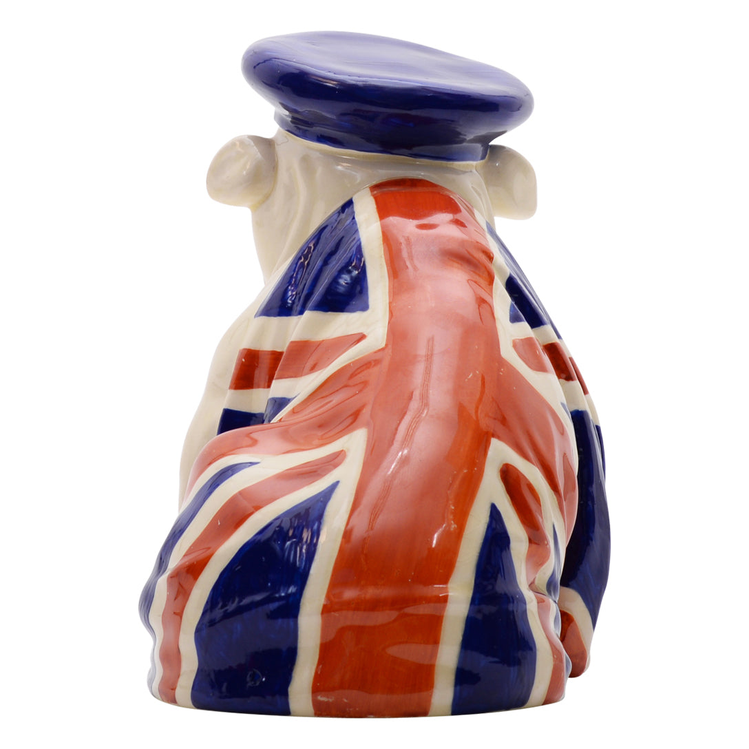 Bulldog Trinity Cap - Flag Large dog sculpture