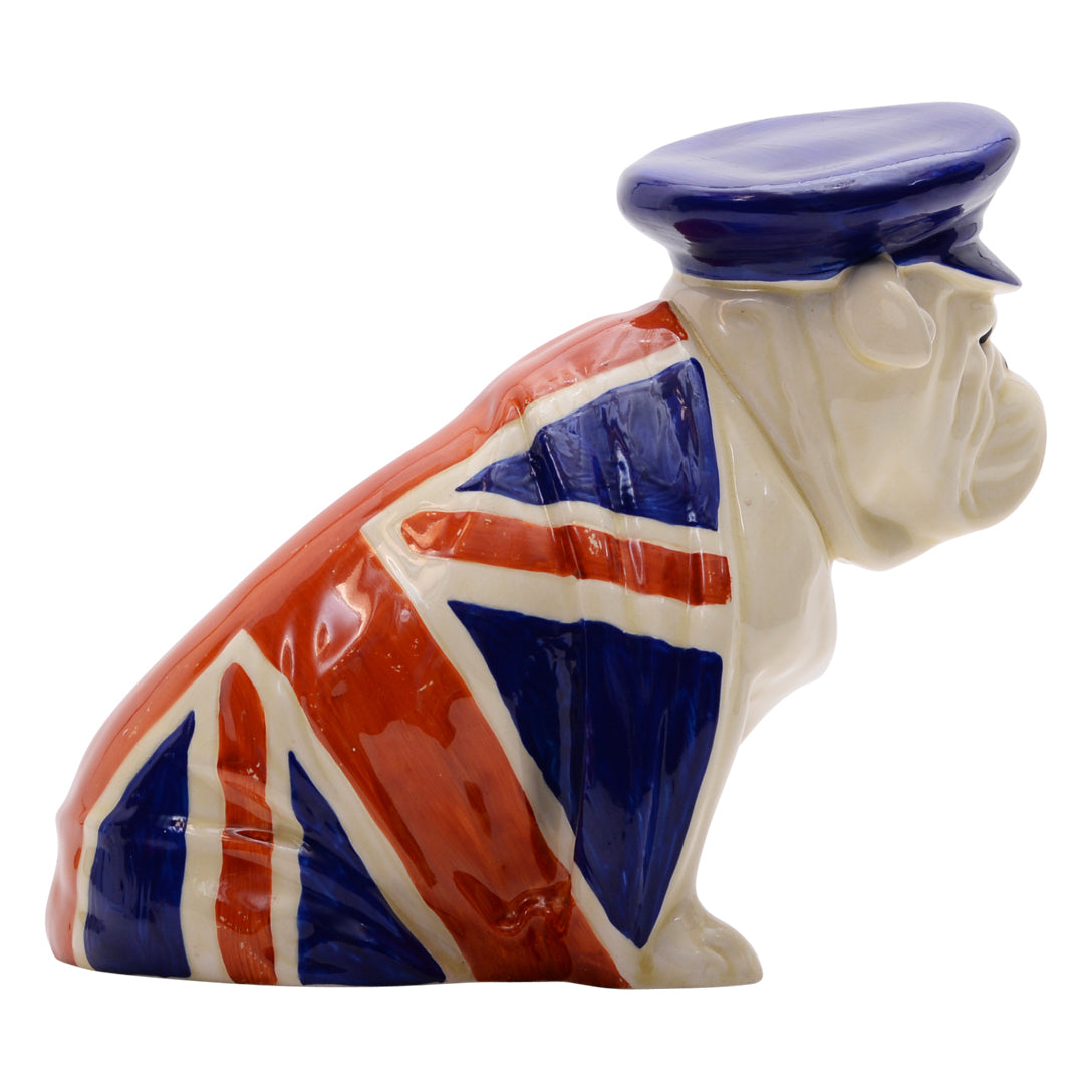 Bulldog Trinity Cap - Flag Large dog sculpture
