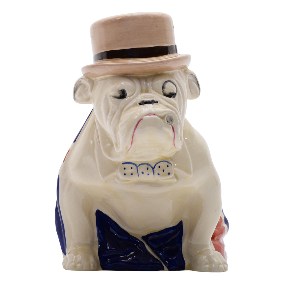 Derby,large,union jack,w/cigar, dog sculpture