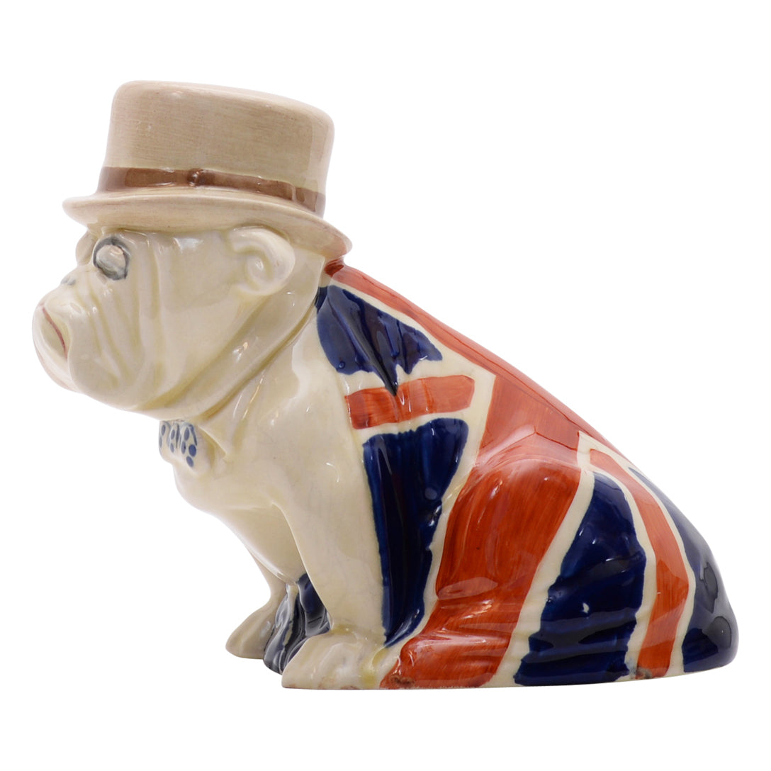 Derby,without cigar,med,union jack dog sculpture