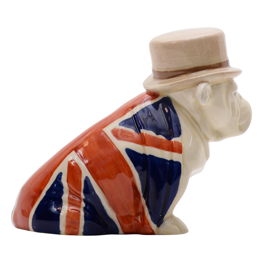 Derby,without cigar,med,union jack dog sculpture