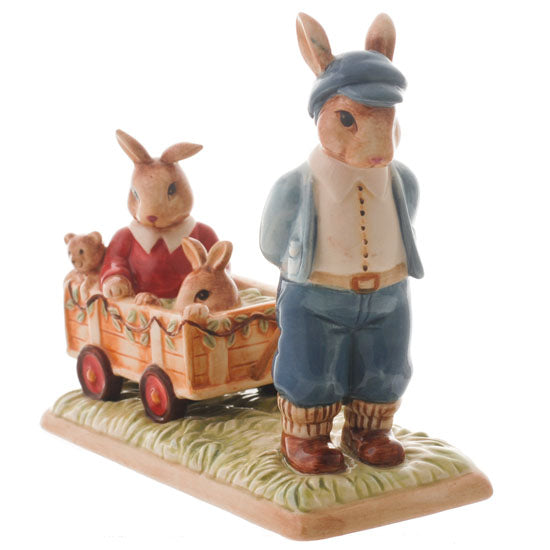 Ride Through Park Dad Pulls Wagon Bunnykins