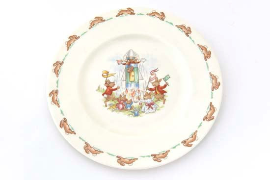 Space Rocket Launch Bunnykins plate