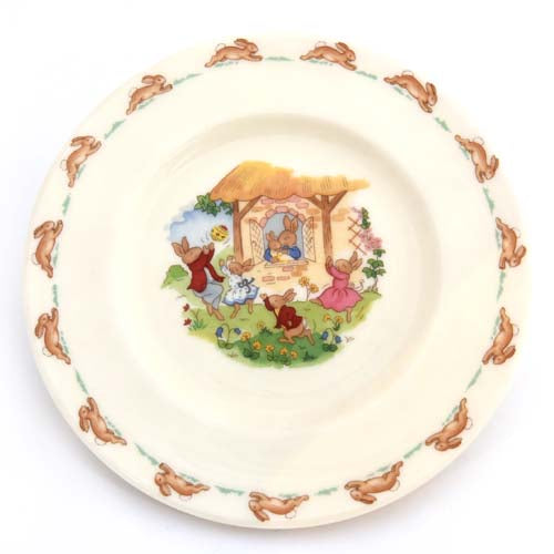 Showing Baby At Window Bunnykins plate