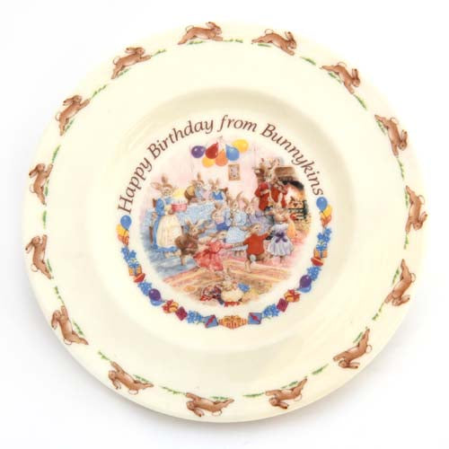 Happy Birthday From Bunnykins plate
