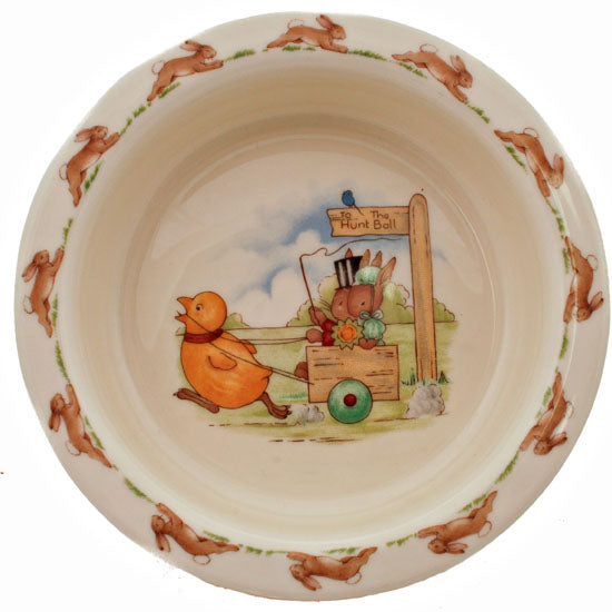 Bunnykins Bowl "Chicken Pulling A Cart"
