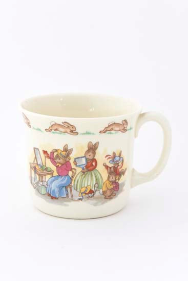 Mug with Hat Shop and Trying on Hats Bunnykins mug