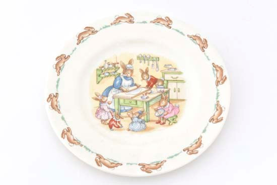 Baking Bunnykins plate