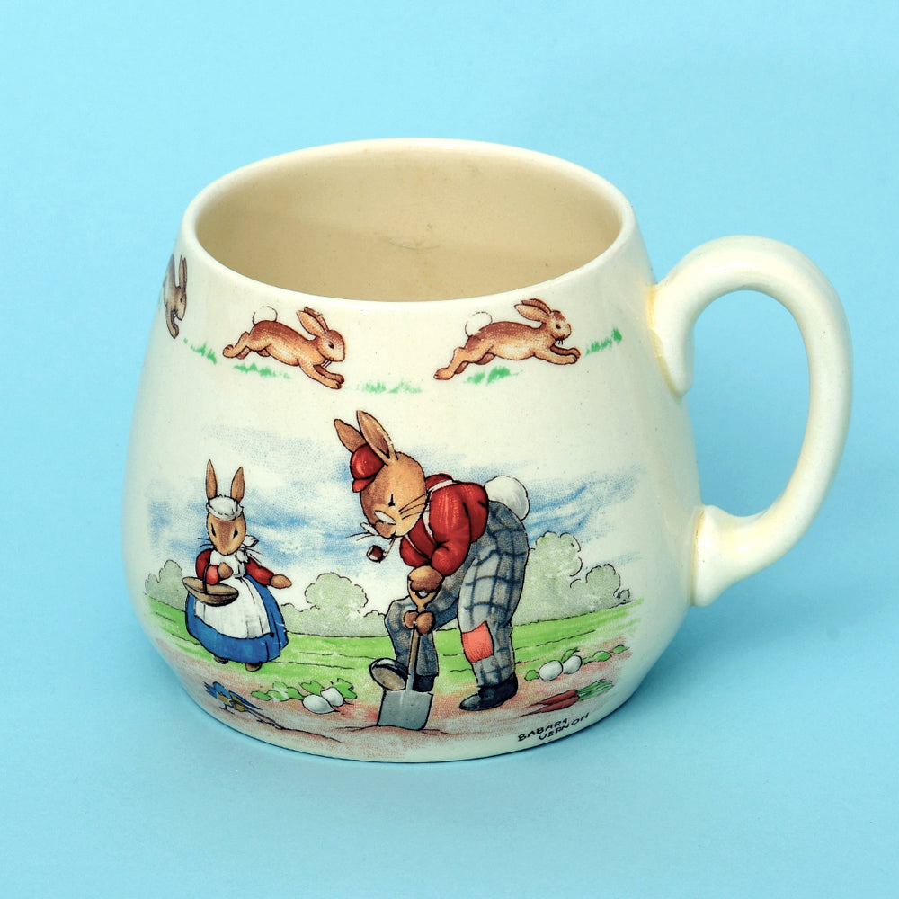 Digging time bunnykin mug
