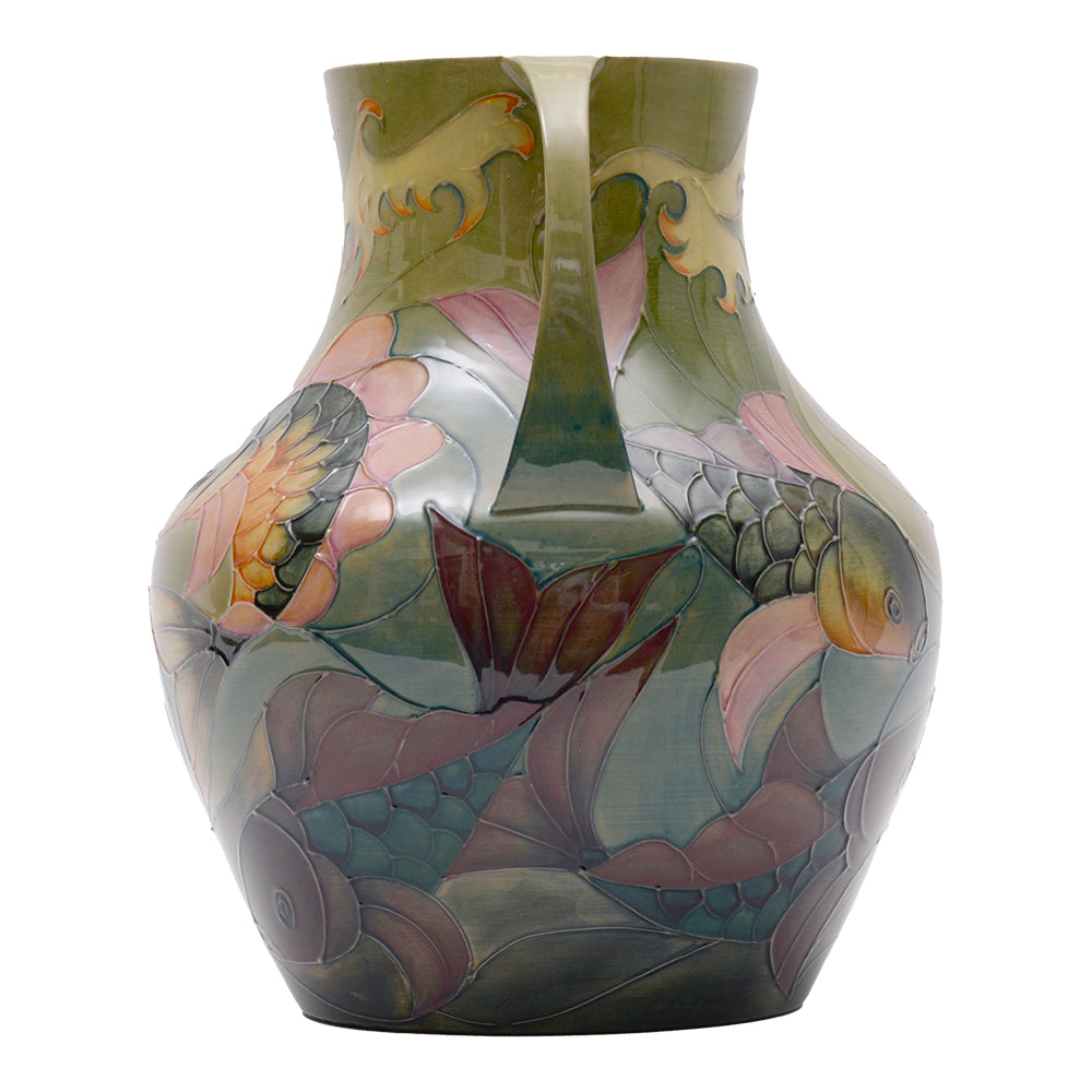 Moorcroft Carp Handled Vase