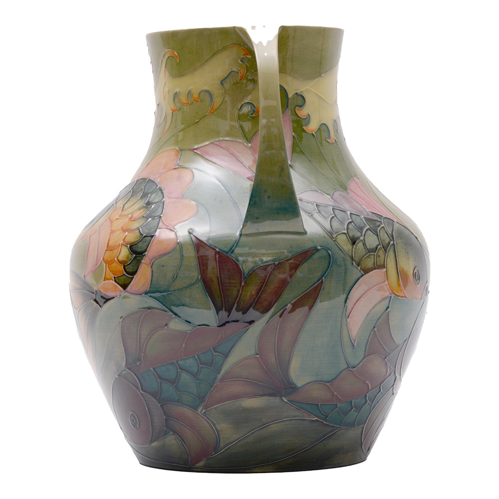 Moorcroft Carp Handled Vase
