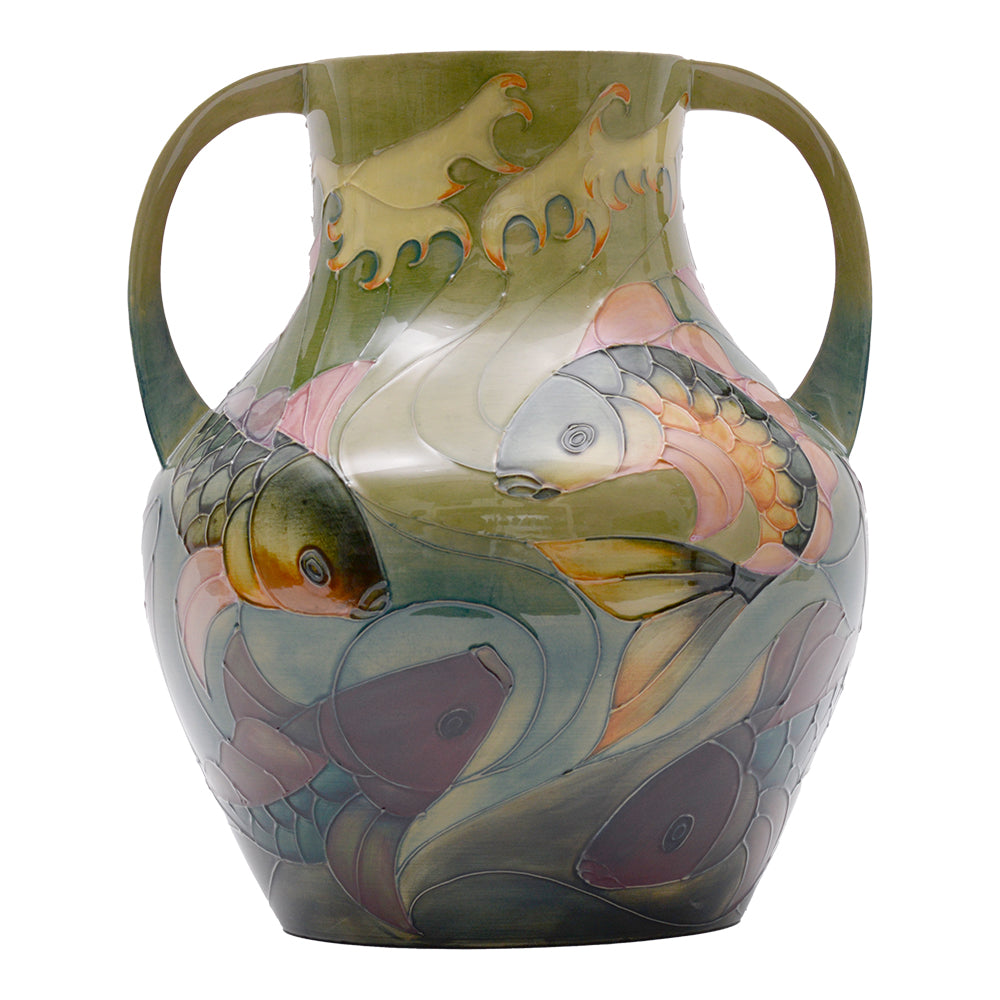 Moorcroft Carp Handled Vase