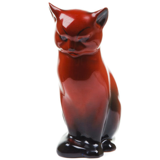 Cat flambe seated