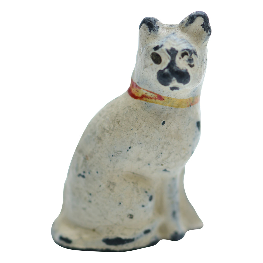 Antique Teenie Weenie Metal Cat Vienna Style cat sculpture