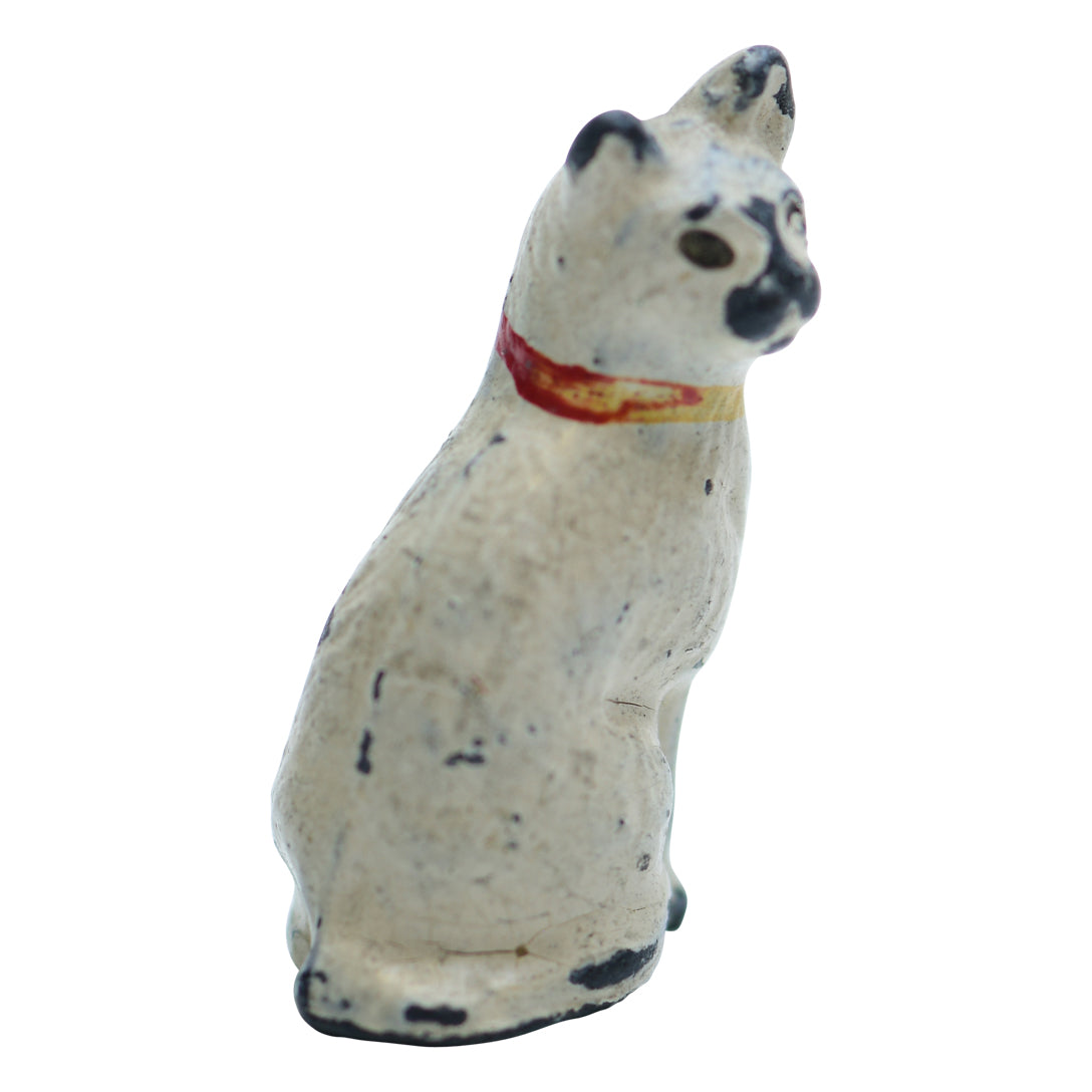 Antique Teenie Weenie Metal Cat Vienna Style cat sculpture