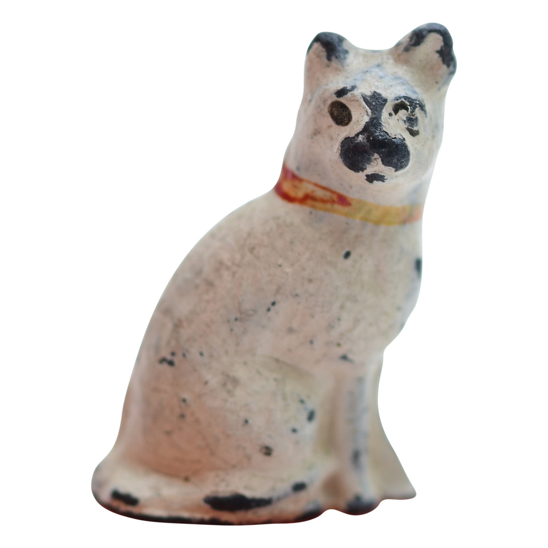 Antique Teenie Weenie Metal Cat Vienna Style cat sculpture
