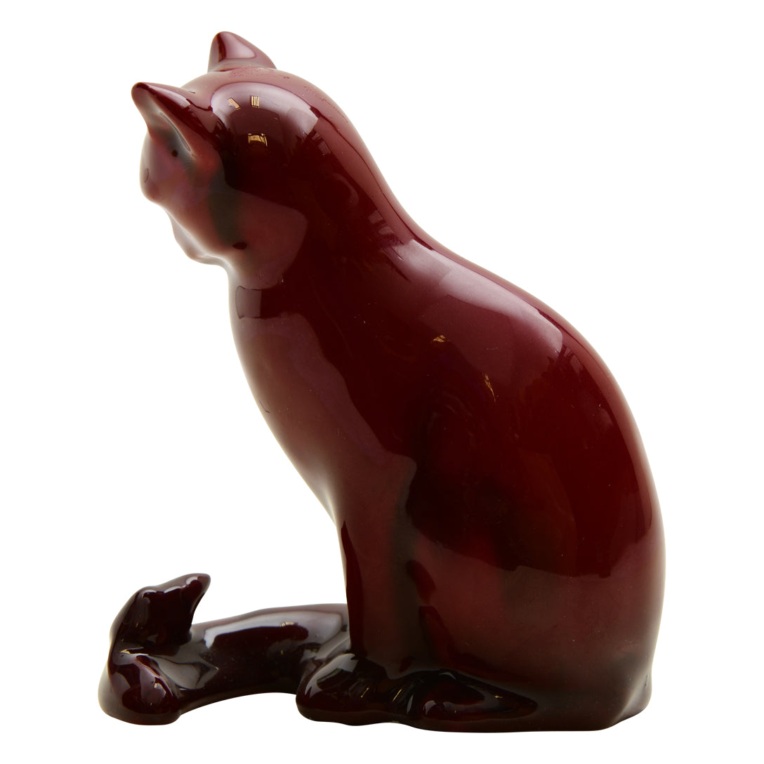 Royal Doulton  Flambé Cat and Mouse,