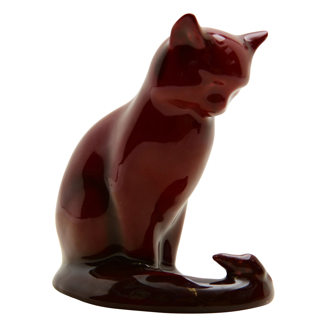 Royal Doulton  Flambé Cat and Mouse,