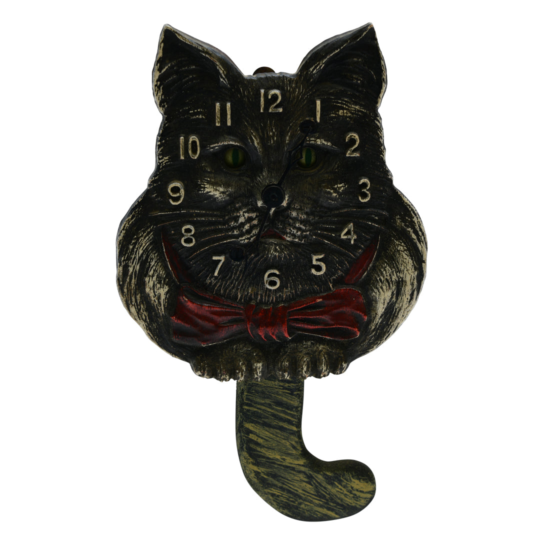 SIMONE ANIMATED WALL CAT CLOCK　アンティーク猫時計 SIMONE ANIMATED WALL CAT CLOCK アンティーク猫時計 - メルカリ
