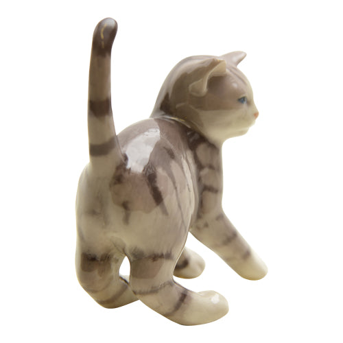 Royal Copenhagen Grey Striped Cat #685