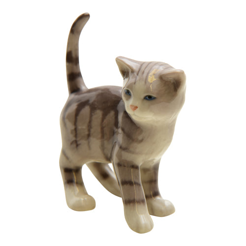 Royal Copenhagen Grey Striped Cat #685