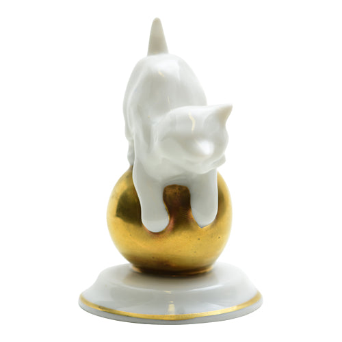 Rosenthal Bavaria Miniature Cat on Gold Ball 1931