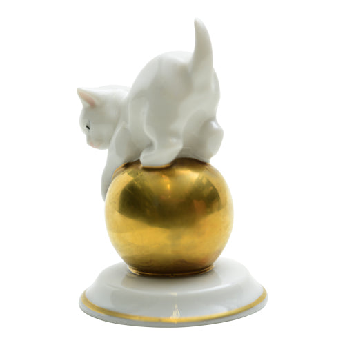 Rosenthal Bavaria Miniature Cat on Gold Ball 1931