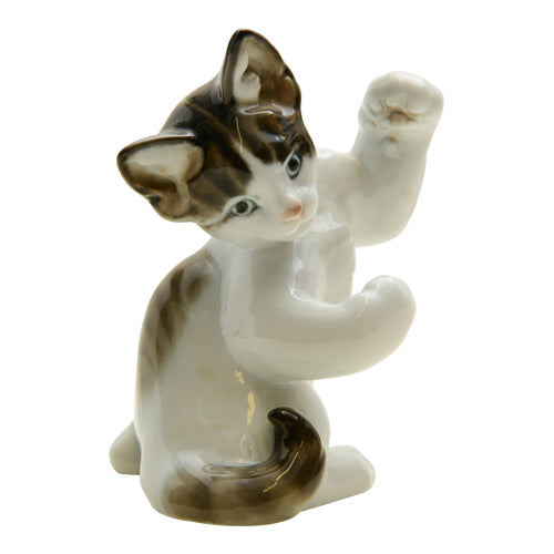 Classic Rose Collection Porcelain Kitten playing
