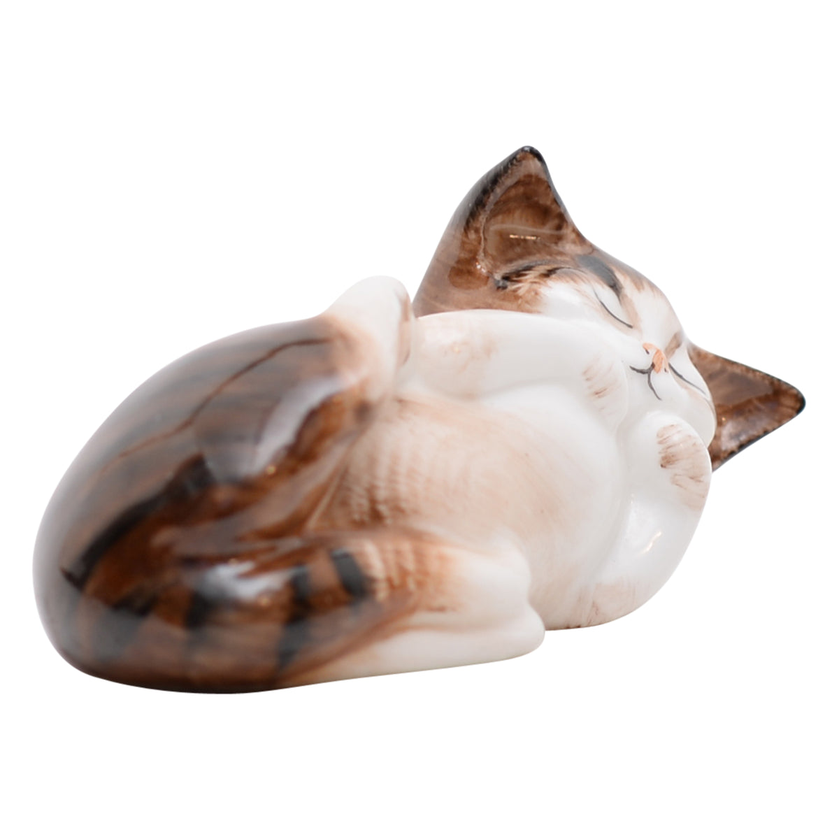 Kitten lying on back sculpture
